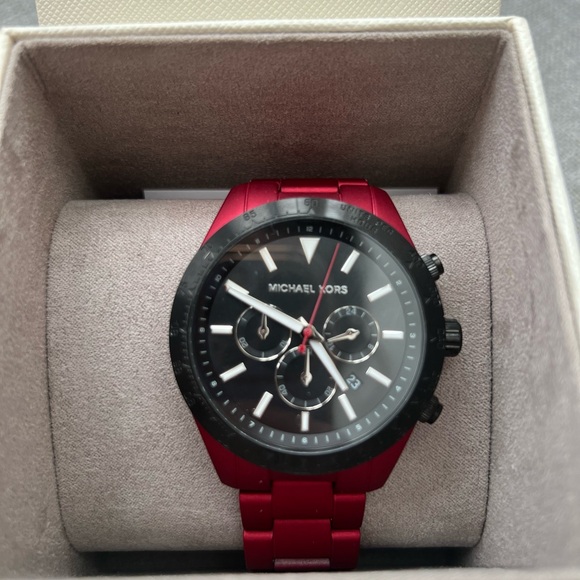 Michael Kors Watch Red Stainless Steel - Picture 12 of 14